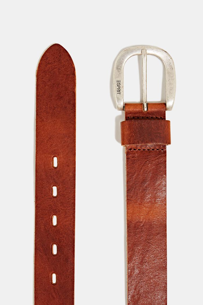 En cuir : la ceinture à boucle en métal, TOFFEE, detail image number 1