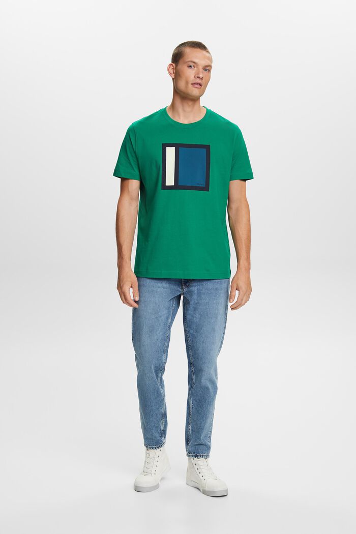 T-shirt en jersey à imprimé, 100 % coton, DARK GREEN, detail image number 1