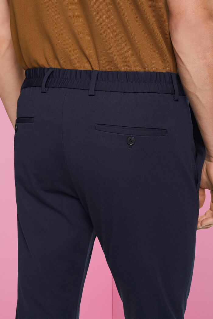 Pantalon van piqué-jersey, NAVY, detail image number 4