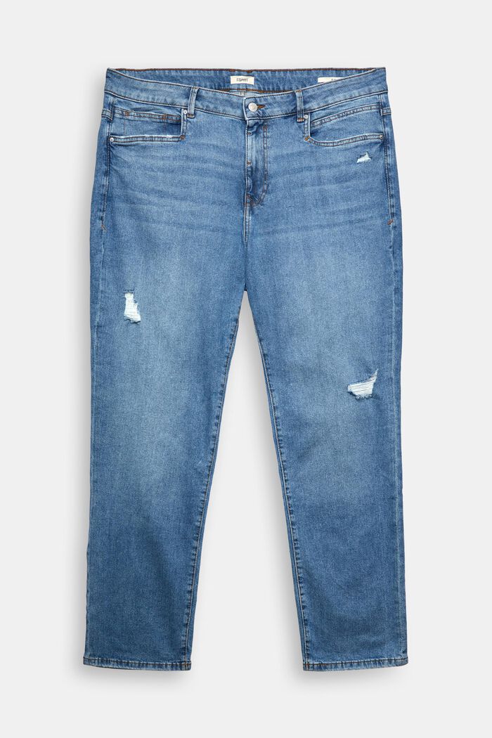 CURVY geribde jeans, BLUE LIGHT WASHED, detail image number 1