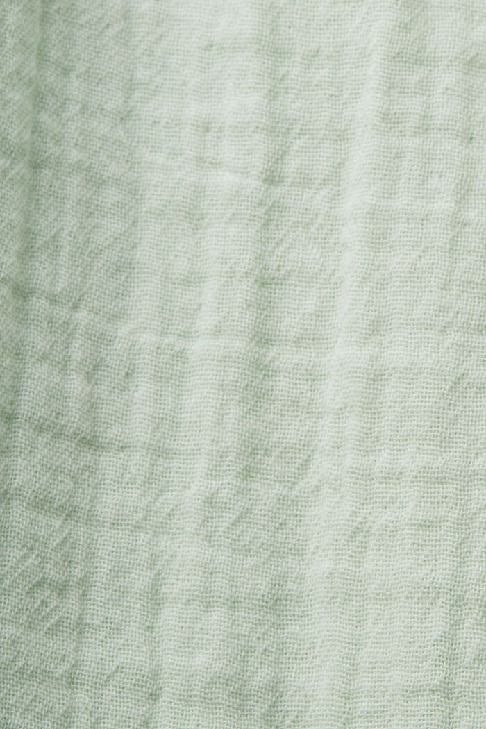 Broek met wijde pijpen, 100% katoen, DUSTY GREEN, detail image number 4