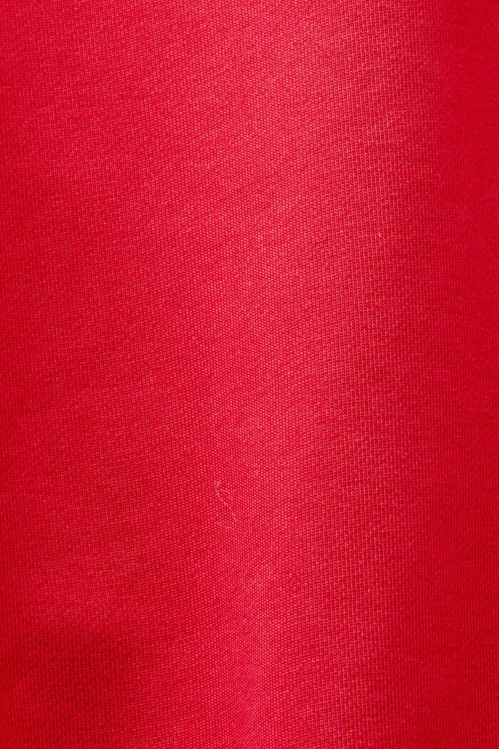 Uniseks logo-sweatbroek van katoenen fleece, RED, detail image number 5