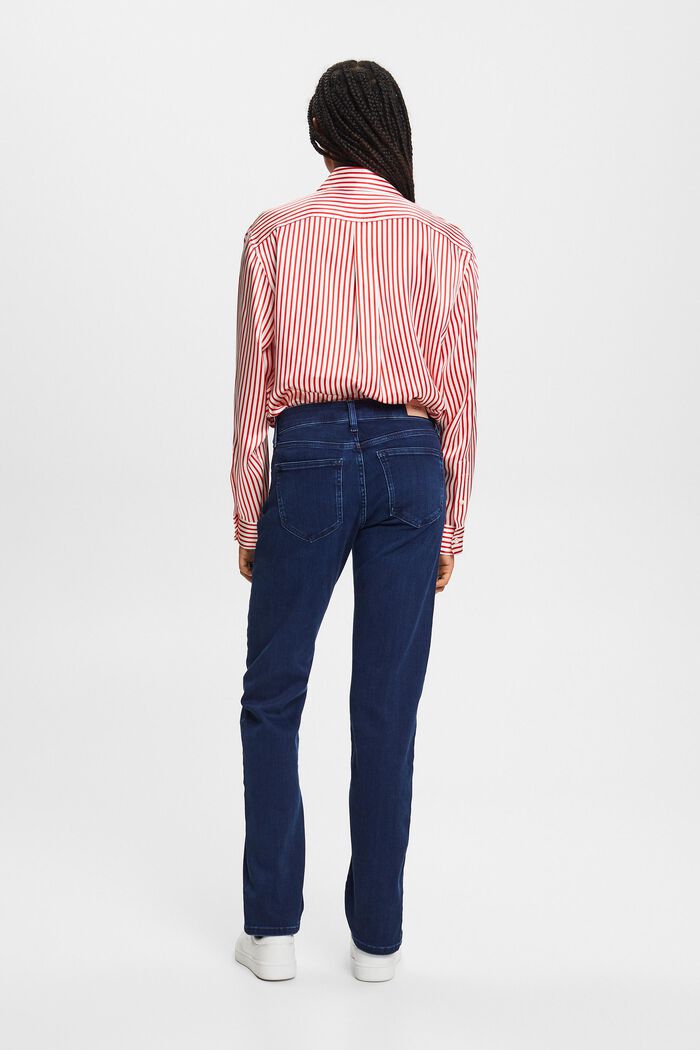 Straight fit jeans met middelhoge taille, BLUE LIGHT WASHED, detail image number 3