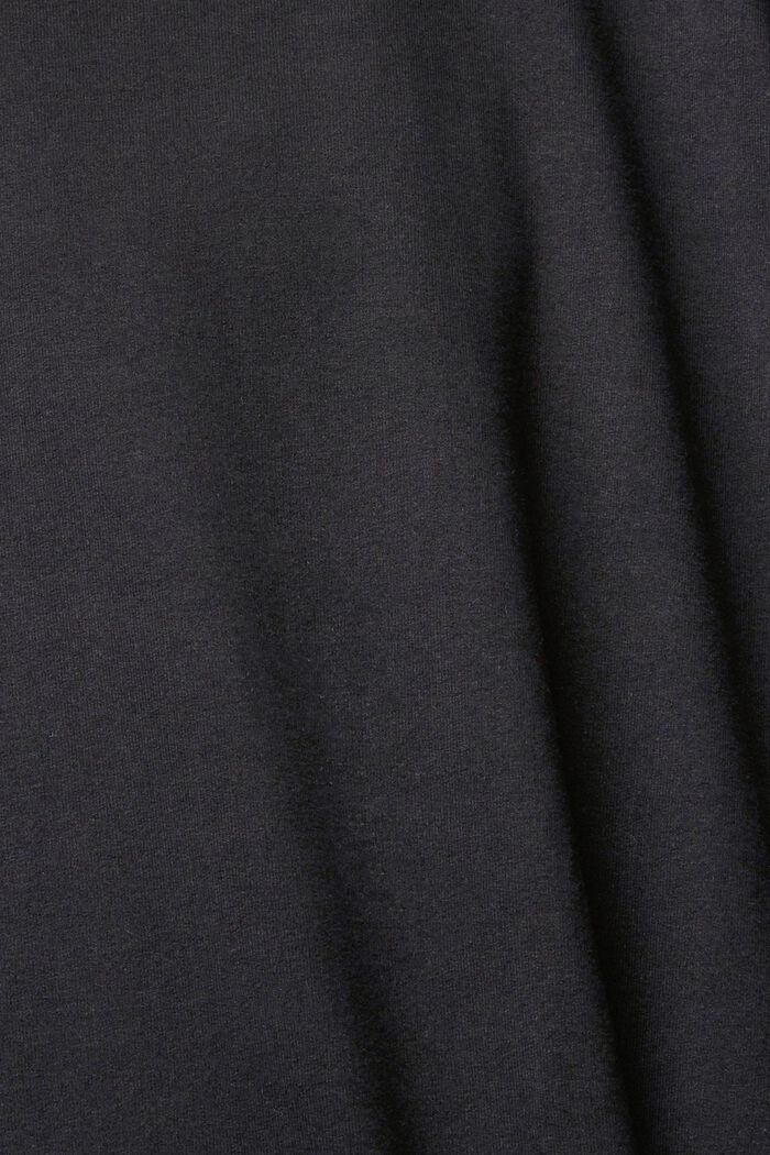 Longue robe molletonnée à capuche, BLACK, detail image number 5