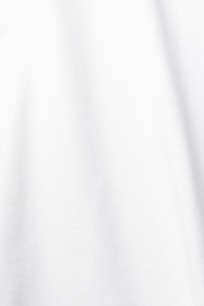 Jersey longsleeve, 100% katoen, WHITE, detail image number 5