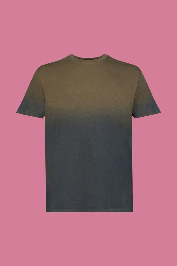 T-shirt bicolore à effet éclairci, KHAKI GREEN, detail image number 6