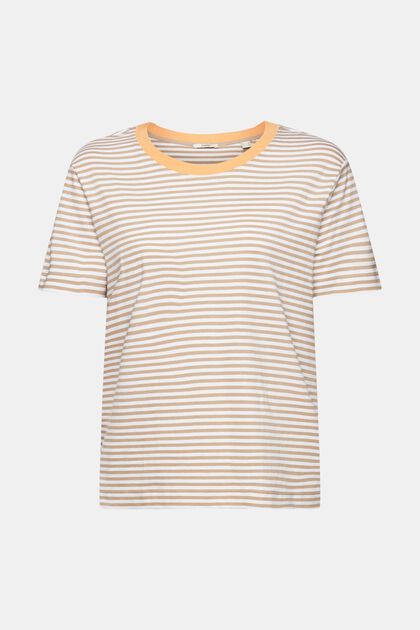 T-shirt met strepen, TAUPE, overview