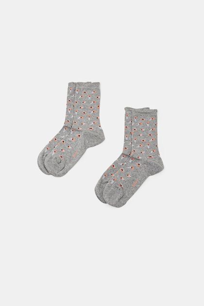 Lot de 2 paires de chaussettes à motif fleurs