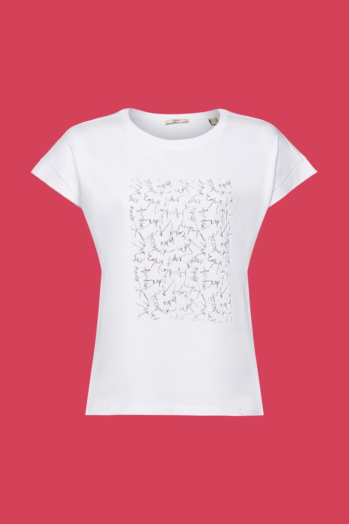 T-shirt à logo, 100 % coton, WHITE, detail image number 6
