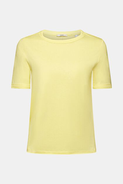 T-shirt en coton, LIGHT YELLOW, overview