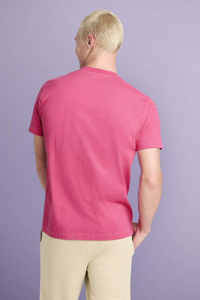T-shirt en jersey de coton unisexe à logo, PINK FUCHSIA, detail image number 2