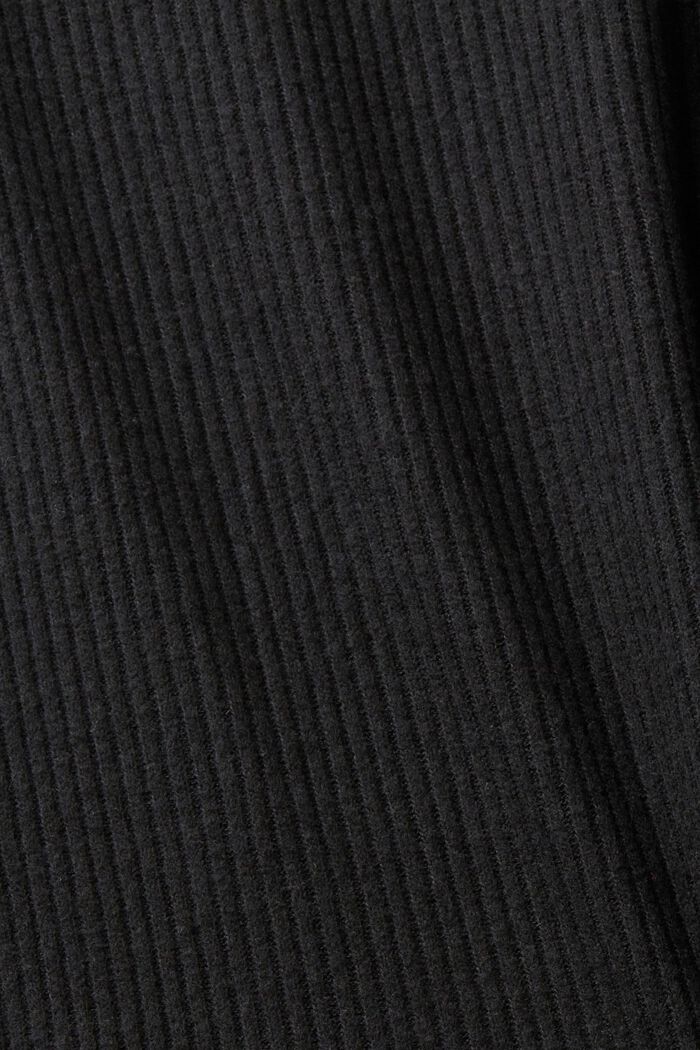 Jupe longueur midi côtelée, BLACK, detail image number 6
