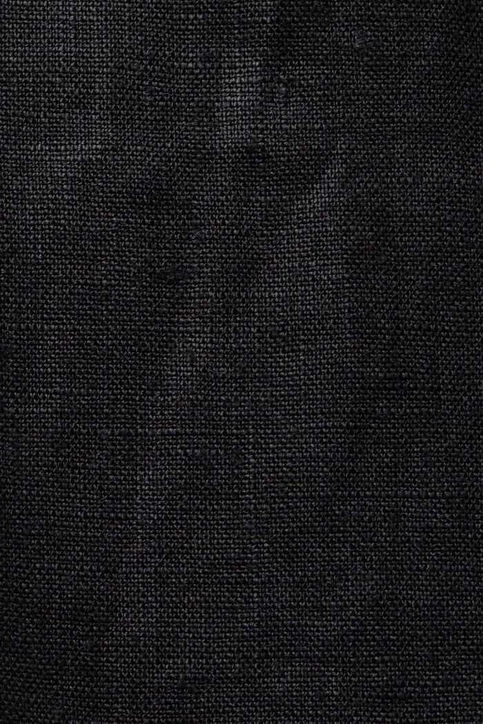 Linnen broek met wijde pijpen, BLACK, detail image number 6