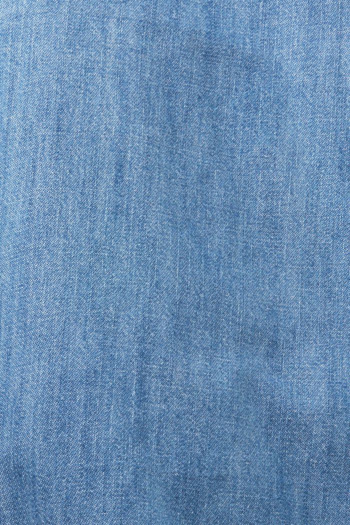 Chemisier en jean de coupe oversize, 100 % coton, BLUE MEDIUM WASHED, detail image number 6
