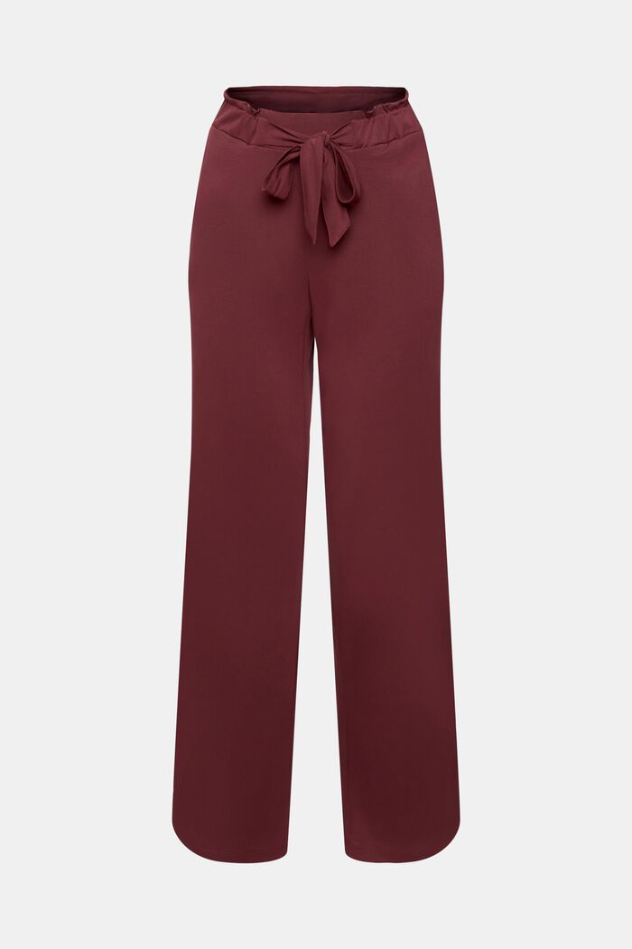Pyjamabroek met vaste strikceintuur, TENCEL™, BORDEAUX RED, detail image number 5