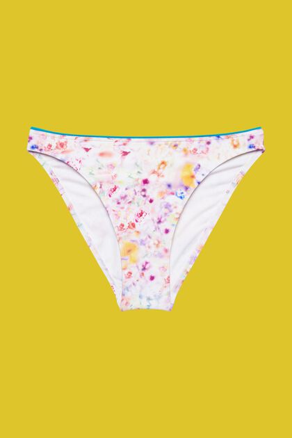 Bas de bikini taille mini à motif à fleurs, TEAL BLUE, overview