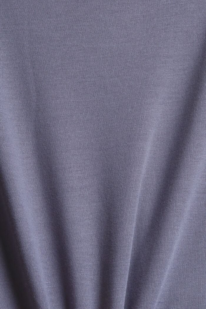 Gerecycled: hoodie met korte mouwen, GREY BLUE, detail image number 4