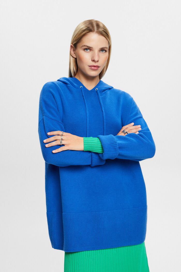 Trui met hoodie, BRIGHT BLUE, detail image number 2