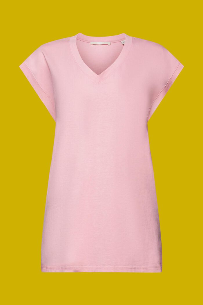 T-shirt long, 100 % coton, PINK, detail image number 6