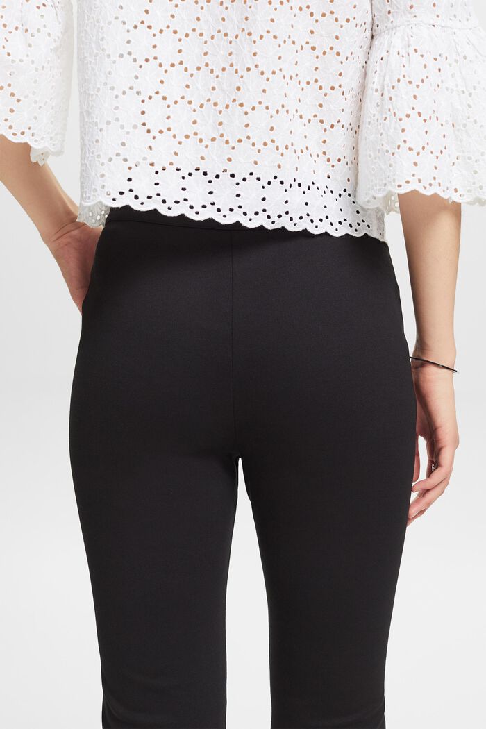 Pantalon en matière Punto à base zippée, BLACK, detail image number 3