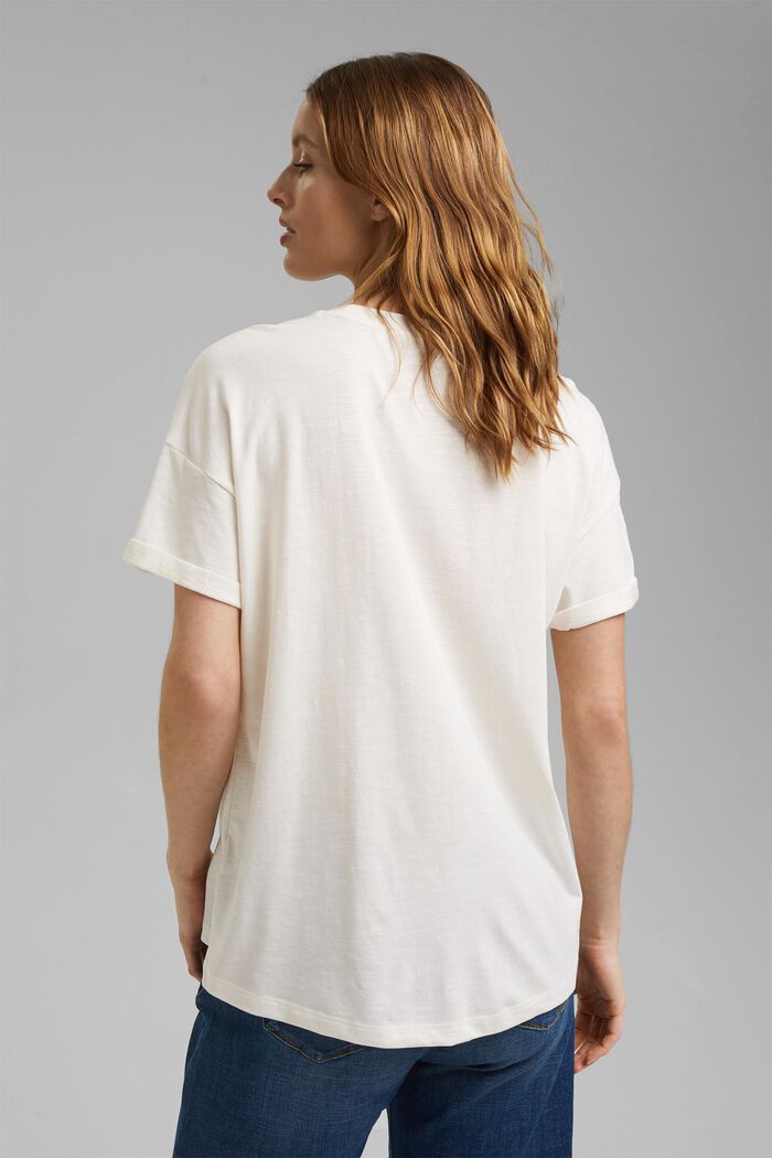 T-shirt en coton bio et en TENCEL™/modal, NEW OFF WHITE, detail image number 3