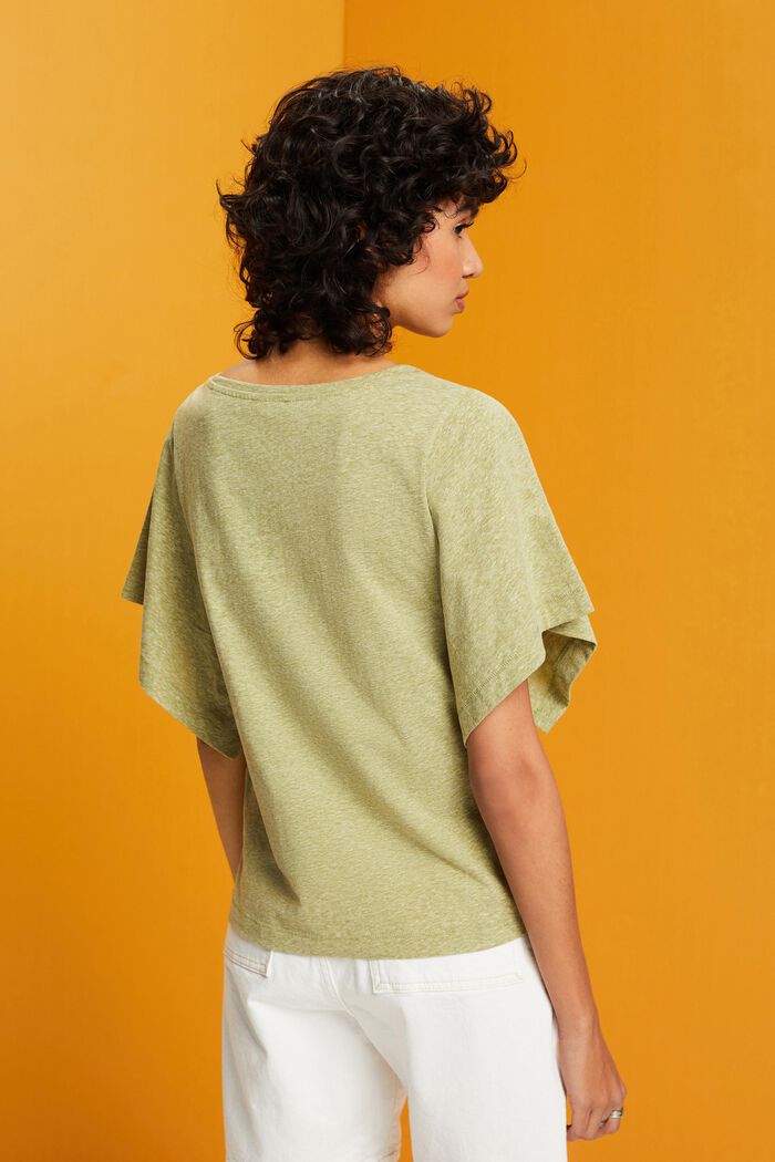 Gerecycled: T-shirt met wijde mouwen, PISTACHIO GREEN, detail image number 3