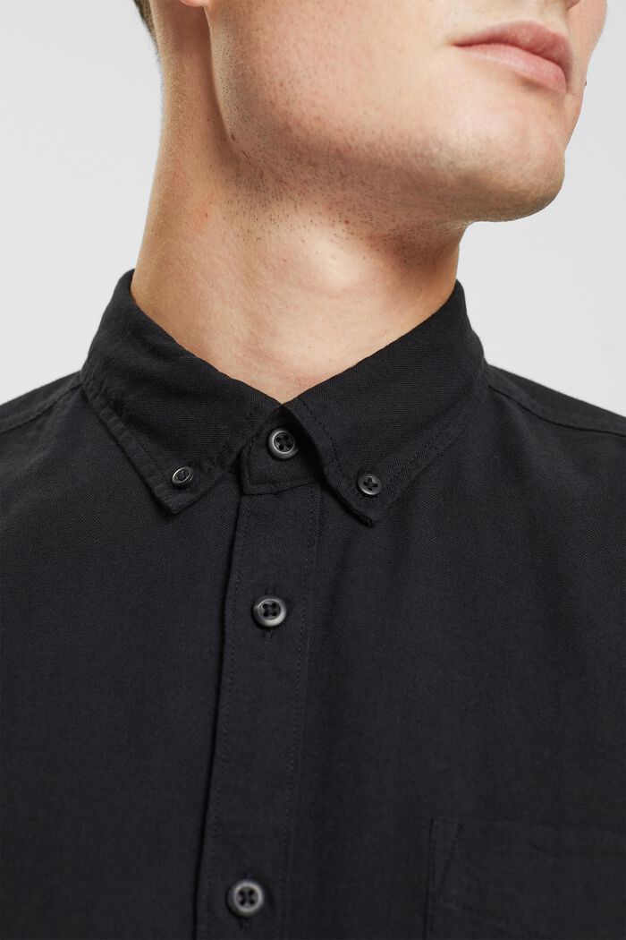 Overhemd met buttondownkraag, BLACK, detail image number 0
