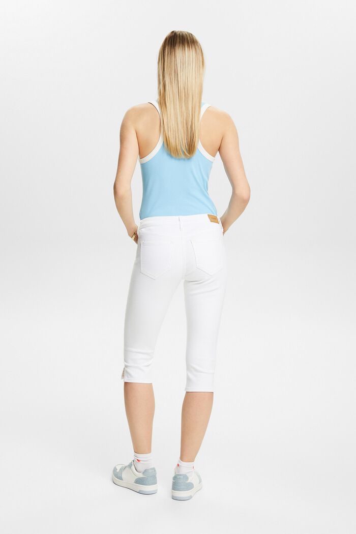Mid rise capri-jeans, WHITE, detail image number 3