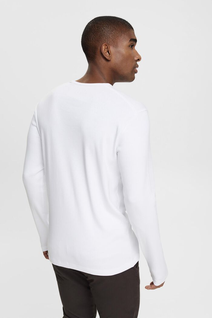 Jersey longsleeve, WHITE, detail image number 3