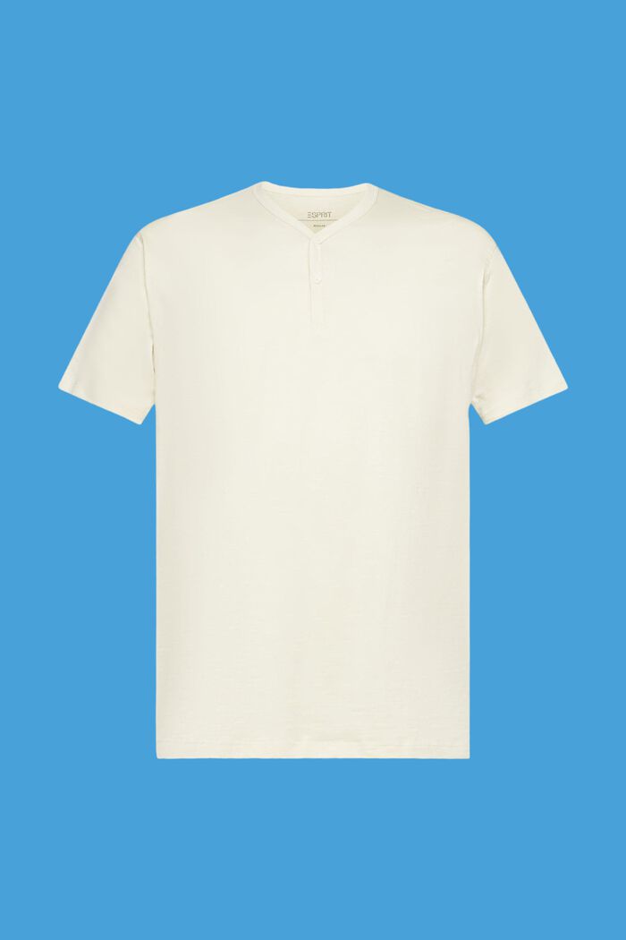Henley shirt van slub jersey, ICE, detail image number 6