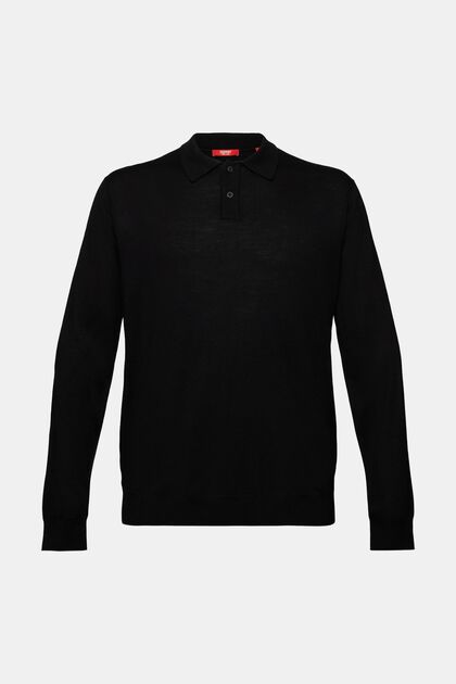 Wollen polosweater