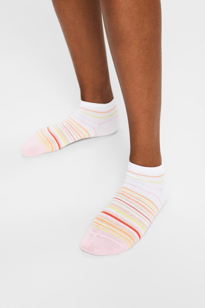 Lot de 2 paires de chaussettes en coton biologique, ROSE/WHITE, detail image number 1