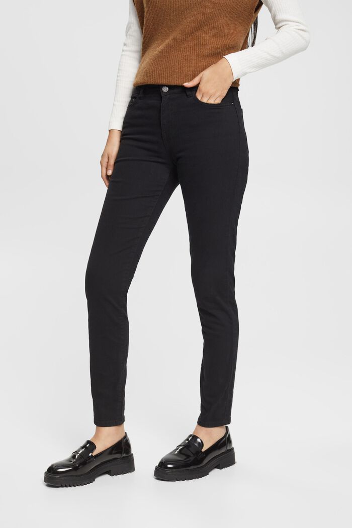 Mid-rise skinny fit broek, BLACK, detail image number 0