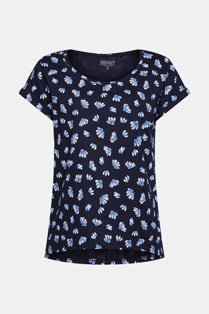 T-shirt à imprimé, 100 % coton biologique, NAVY BLUE, detail image number 7