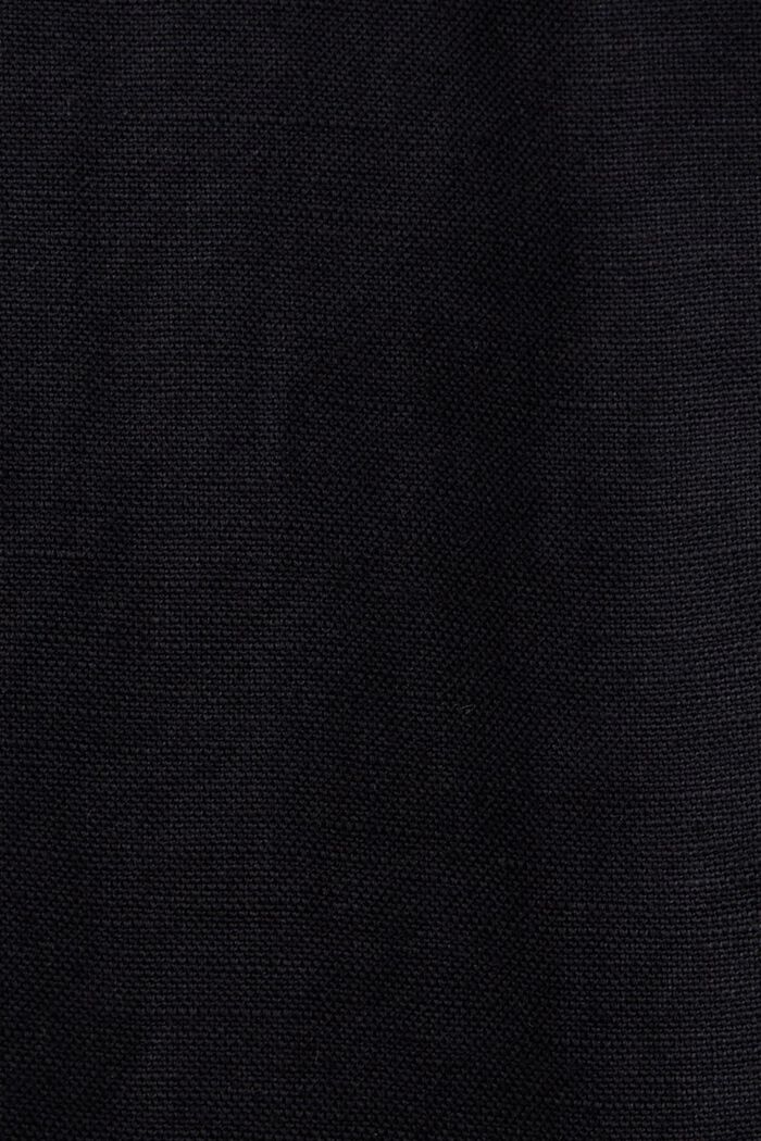 Katoenen culotte met strikceintuur, BLACK, detail image number 6