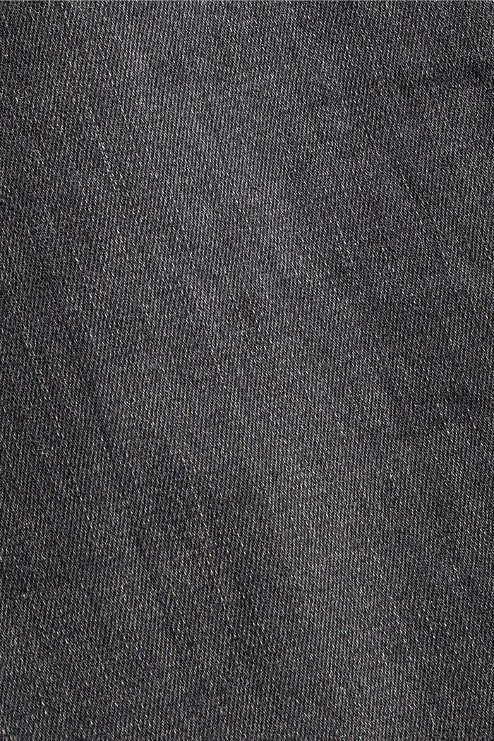 Jupe en jean de longueur midi, coton biologique, GREY DARK WASHED, detail image number 4