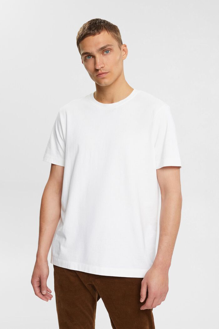Effen T-shirt, WHITE, overview