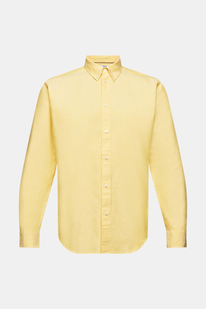 Chemise Oxford en coton, YELLOW, detail image number 7