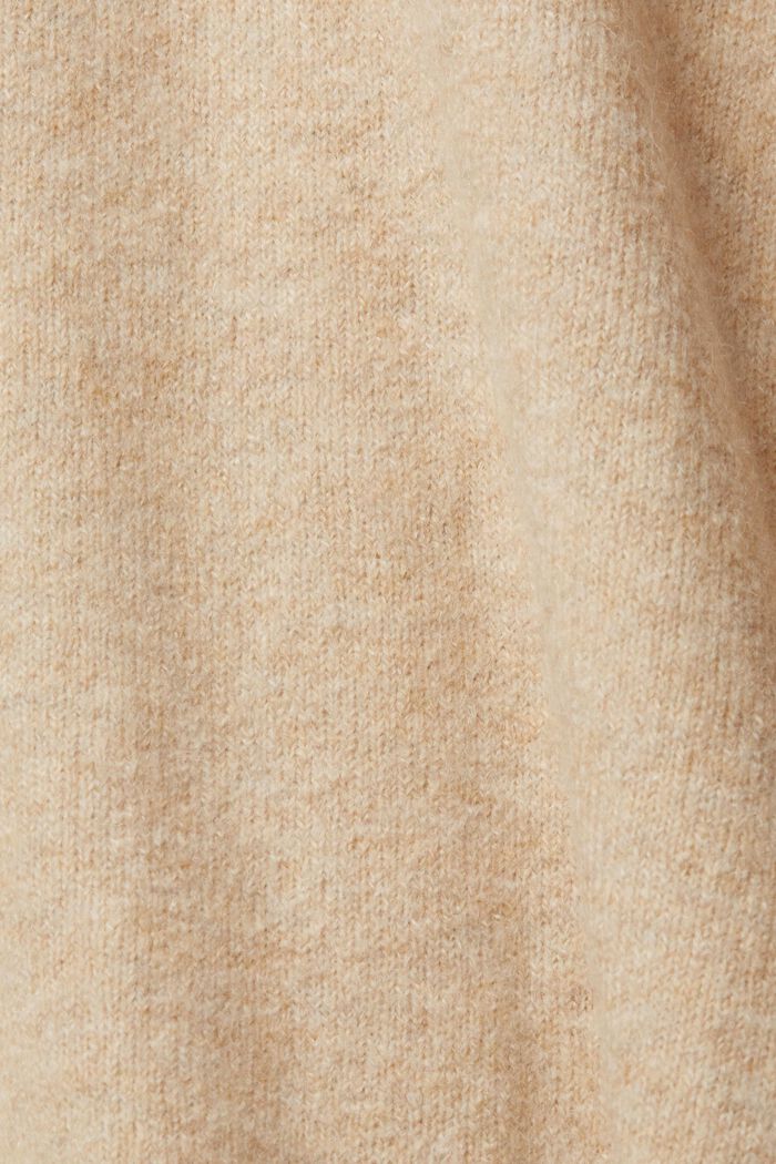 Cardigan en laine mélangée de coupe longue, SAND, detail image number 4