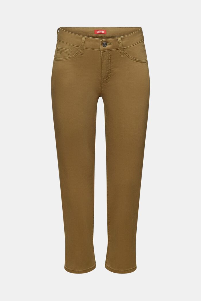 Pantalon corsaire, KHAKI GREEN, detail image number 7