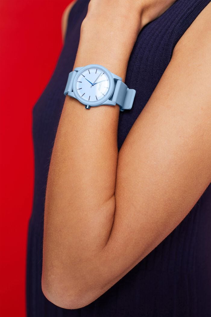 Horloge met rubberen bandje, LIGHT BLUE, detail image number 2