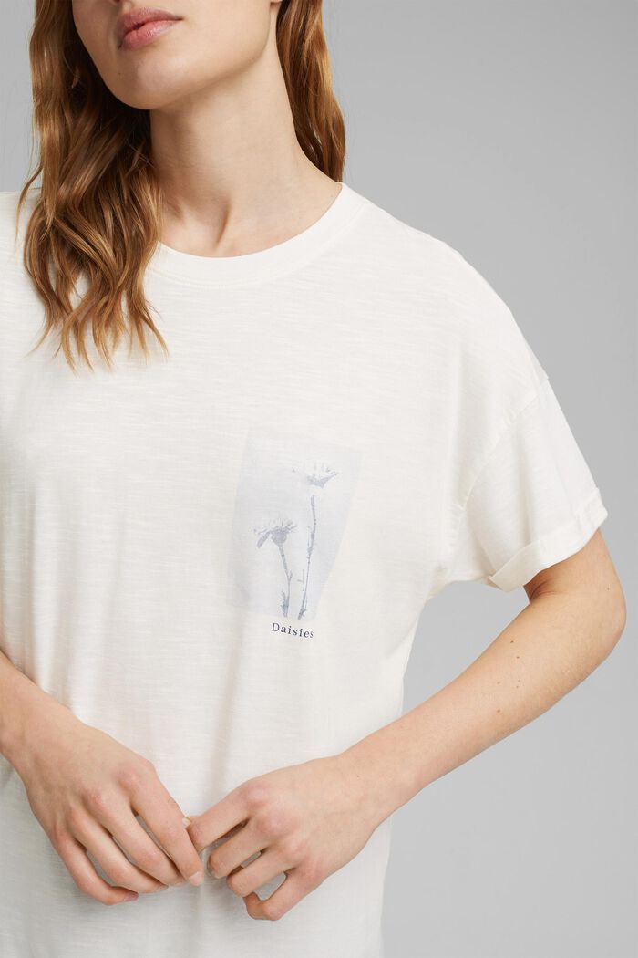 T-shirt en coton bio et en TENCEL™/modal, NEW OFF WHITE, detail image number 2