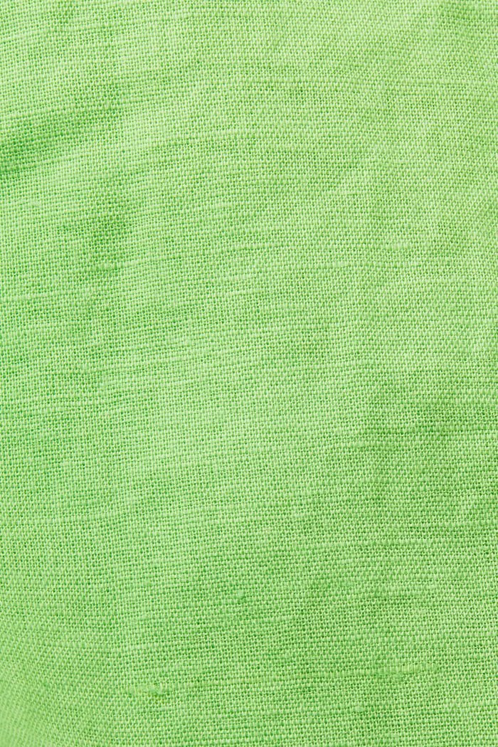 Overhemd van een mix van linnen en katoen, GREEN, detail image number 5
