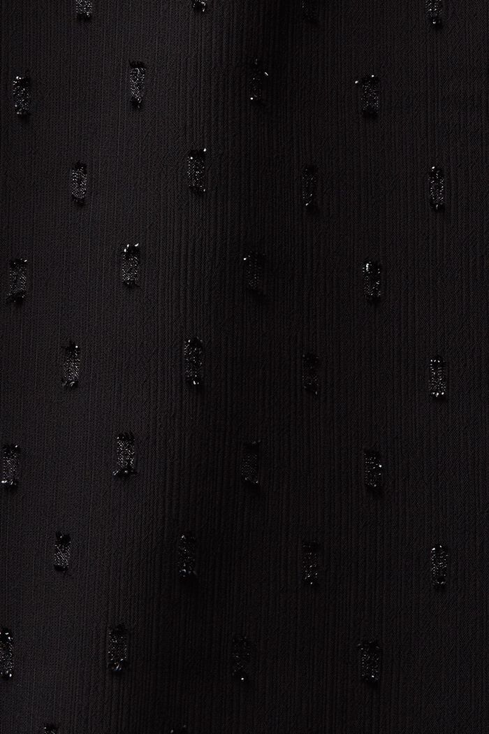 Glinsterende chiffon mini-jurk met plumetis stippen, BLACK, detail image number 6