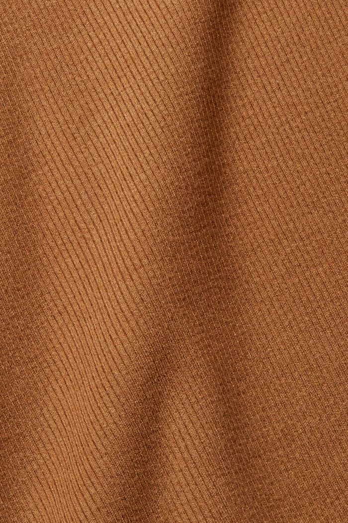Cardigan côtelé, LENZING™ ECOVERO™, CARAMEL, detail image number 6