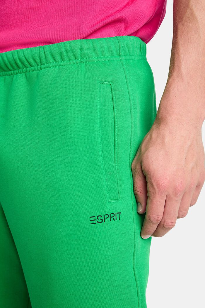 Pantalon de jogging en coton molletonné orné d’un logo, GREEN, detail image number 5