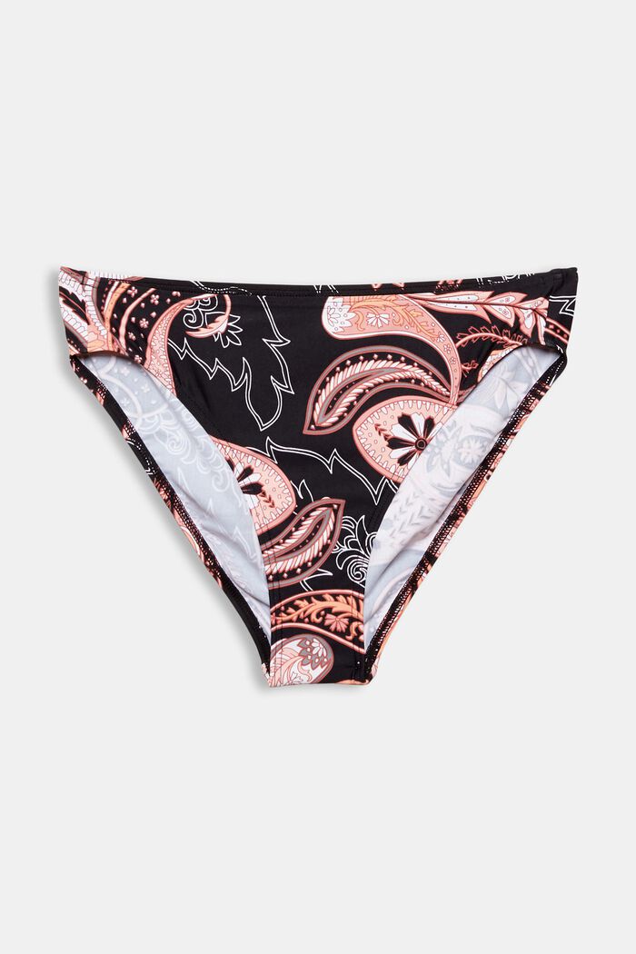 Gerecycled: bikinislip met paisleyprint, BLACK, detail image number 5