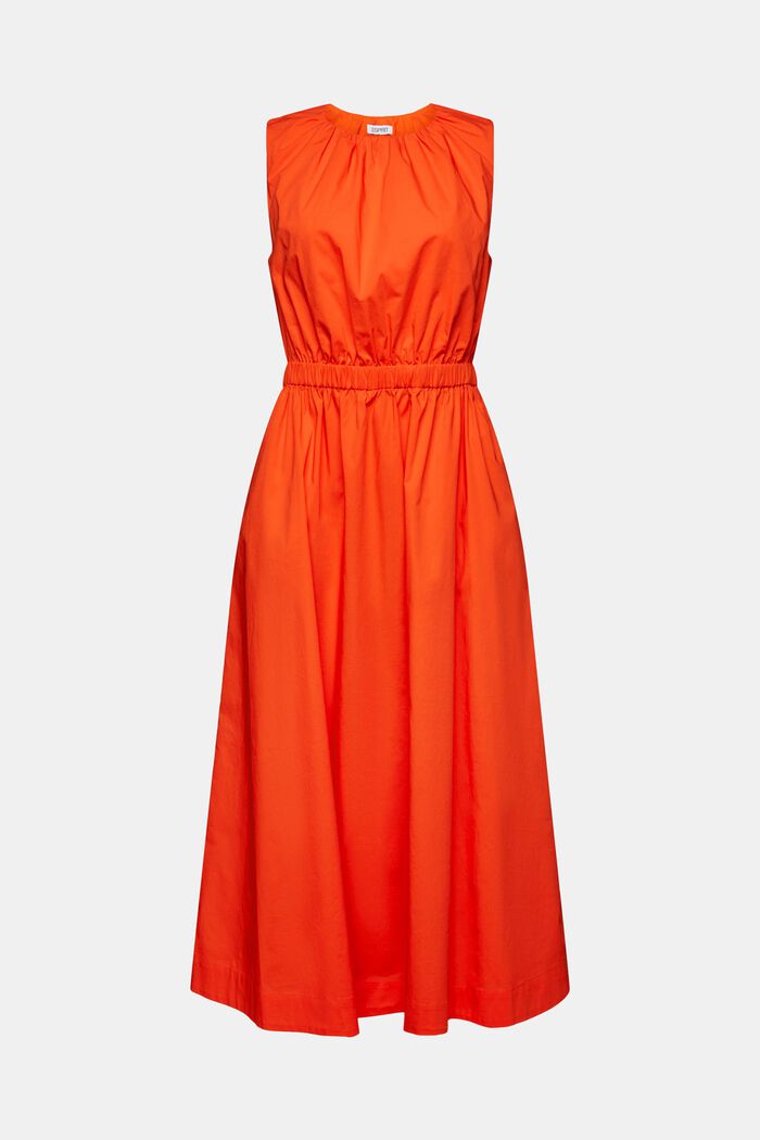 Mouwloze midi-jurk, BRIGHT ORANGE, detail image number 5