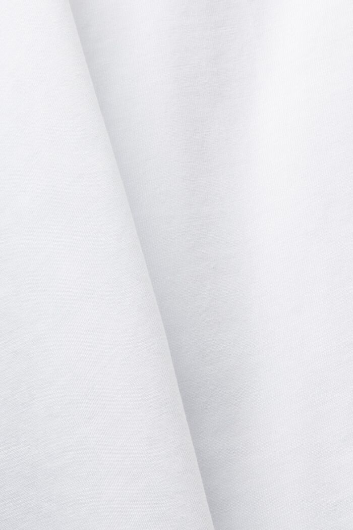 T-shirt van katoen-jersey met logo, WHITE, detail image number 4