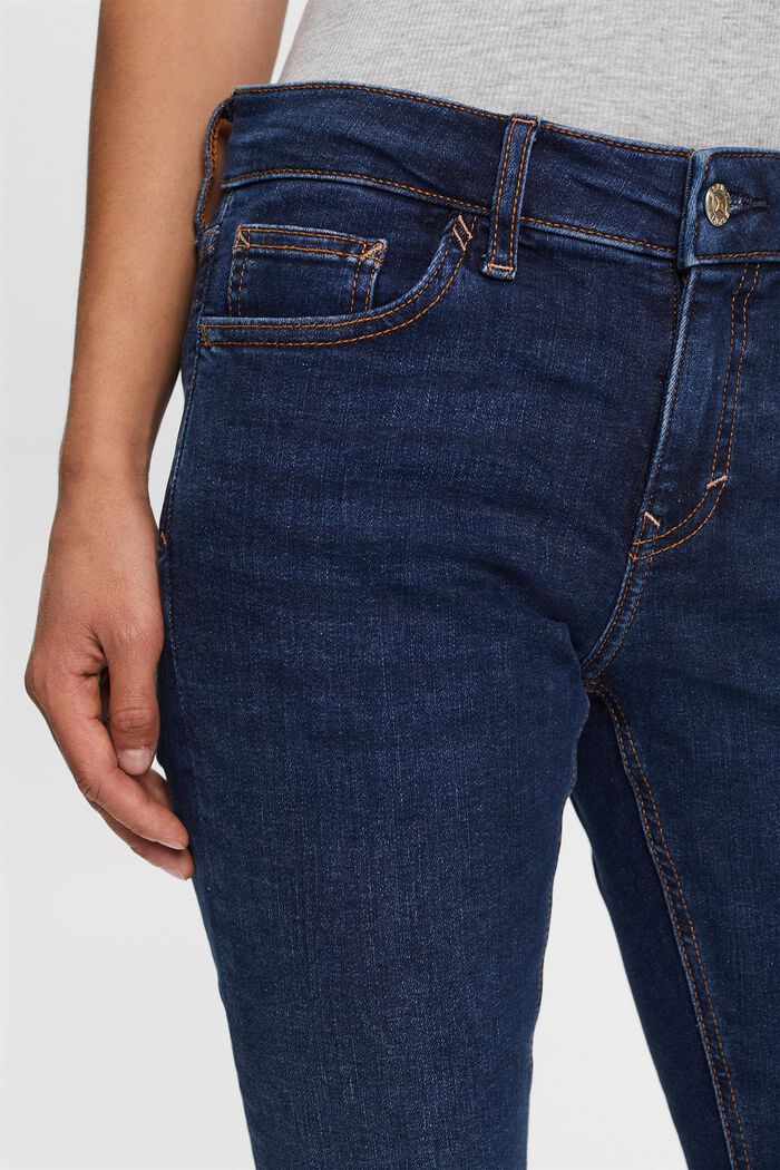 Mid rise skinny jeans, BLUE DARK WASHED, detail image number 2